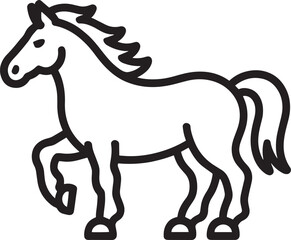 Simple Horse Outline Vector Illustration A Clean and Elegant Animal Design for Various Creative Projects