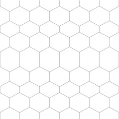 Geometric Hexagon Pattern - Seamless Vector Background for Technology and Design.