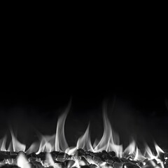 Generative AI, Abstract background image of cold flames
