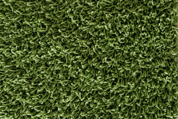 High-resolution image of a green shag carpet texture. Perfect for backgrounds and design projects.