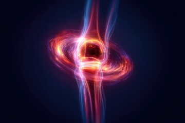 Obraz premium Abstract swirling vortex of fiery and luminous energy