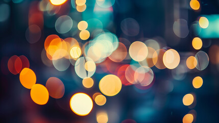 Abstract background with blurry festival lights and outdoor celebration bokeh. Colorful background. Abstract design with textured.