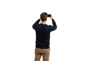 Casual Man Taking a Selfie: Modern Lifestyle and Technology