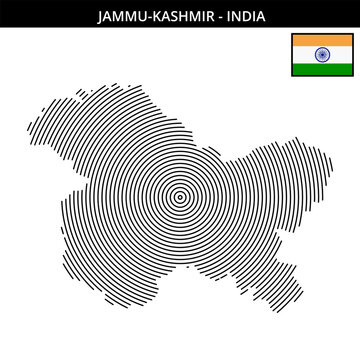 jammu kashmir india with its unique concentric map design