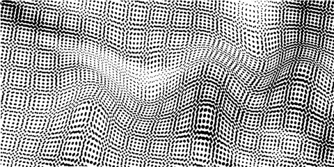 Modern abstract background. Black halftone dots on a white background and white dots on the black side.