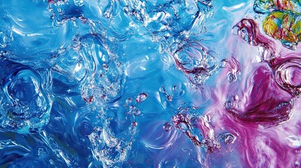 Colorful acrylic oil spill and oil liquid background for display or montage your products. Mockup for display of product. Chromatic explosion of liquid pigments.