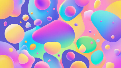 Vibrant Abstract Background with Colorful Liquid Blobs