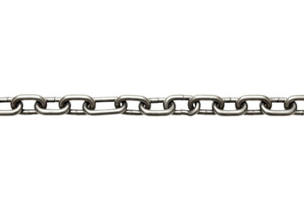 Fototapeta premium Strong and durable stainless steel chain link. Cut out PNG