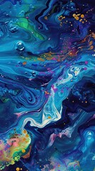 Colorful acrylic oil spill and oil liquid background for display or montage your products. Mockup for display of product. Chromatic explosion of liquid pigments.