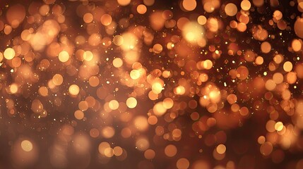 Abstract background of golden bokeh