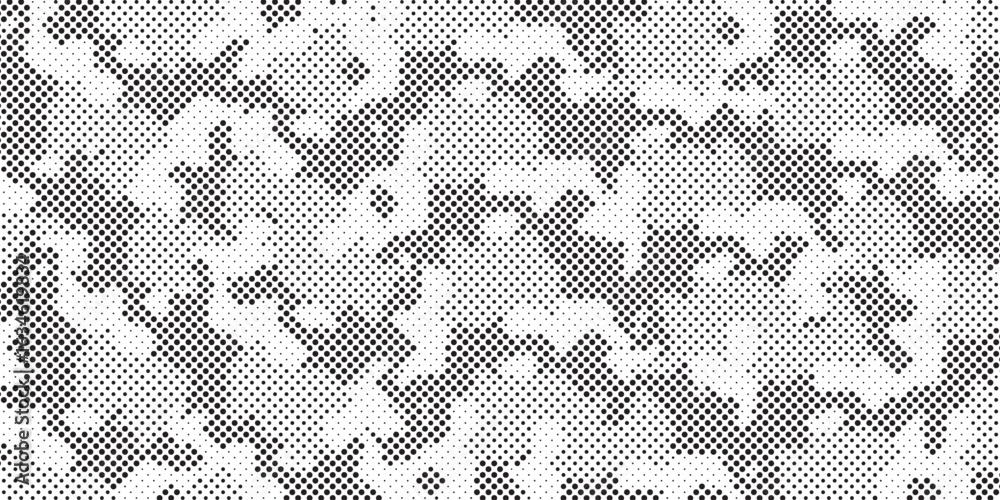 Poster abstract halftone background. military camouflage effect dot seamless pattern texture. dotted backgr