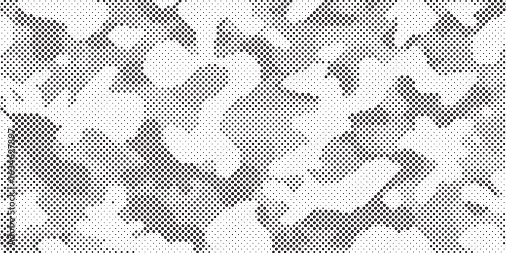 Poster abstract halftone background. military camouflage effect dot seamless pattern texture. dotted backgr