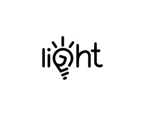 Lightbulb Logo  Modern Monoline Design