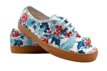 Stylish floral canvas sneakers ideal for casual outings during spring and summer months or laid-back weekend adventures