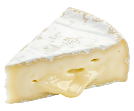 Brie cheese (triangle) , isolated on transparent background, png