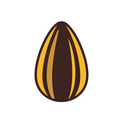 Simple Graphic of a Brown and Yellow Object