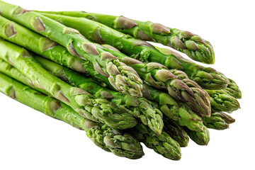 Fresh green asparagus bunch close up ready for cooking or salad preparation in a kitchen setting