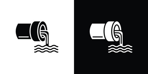 Waste water icon, simple flat style. for ui or ux designs
