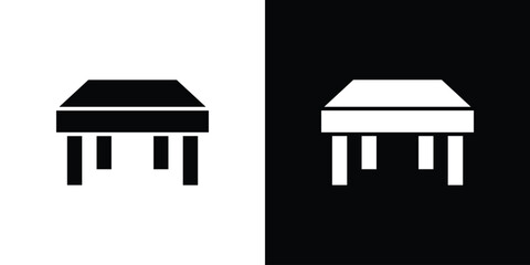 Table icon, simple flat style. for ui or ux designs