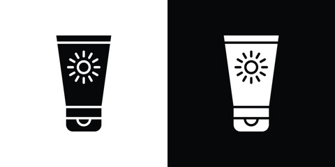 Sun cream icon, simple flat style. for ui or ux designs