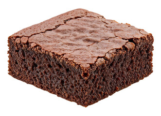 A slice of brownie , isolated on transparent background, png