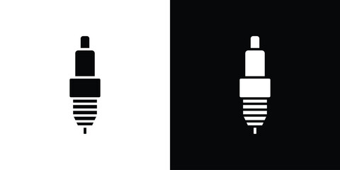 Spark plug icon, simple flat style. for ui or ux designs