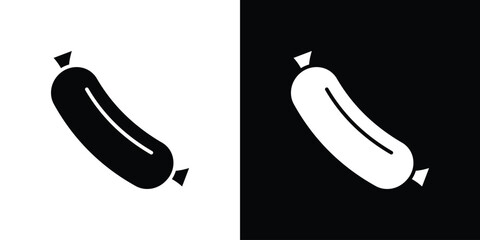 Sausage icon, simple flat style. for ui or ux designs