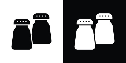 Salt and pepper shakers icon, simple flat style. for ui or ux designs