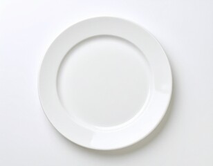 white plate on white background