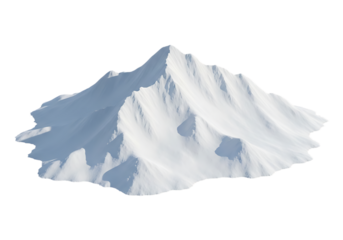 Snowy mountain cut out