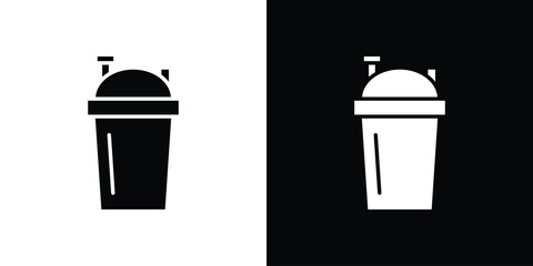 Protein shake icon, simple flat style. for ui or ux designs