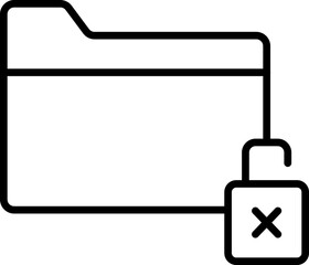 Obraz premium Data Leak Line Icon, Data Leak Icon – Information Breach, Cybersecurity Threat, Privacy Loss Symbol