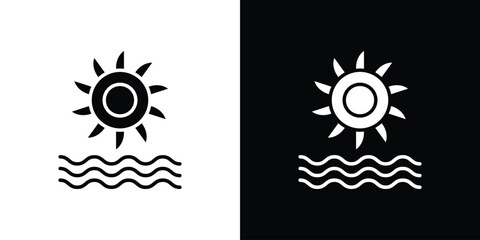 Hydro power icon, simple flat style. for ui or ux designs