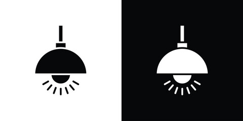 Hanging light icon, simple flat style. for ui or ux designs