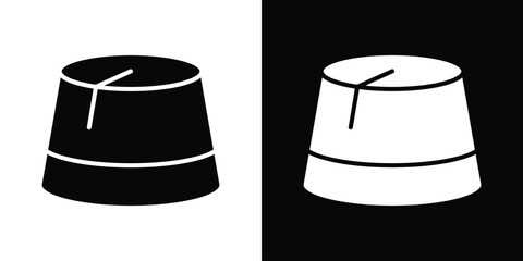 Fez hat icon, simple flat style. for ui or ux designs
