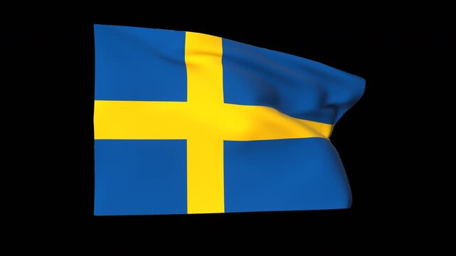 Sweden Flag Looping Animation 
