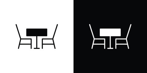 Dinner table icon, simple flat style. for ui or ux designs