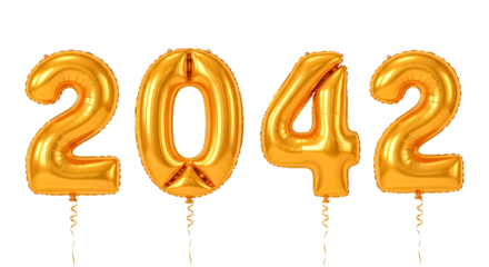 Golden new year celebration illustration set with a decorative font of the number 2025 and percent sign