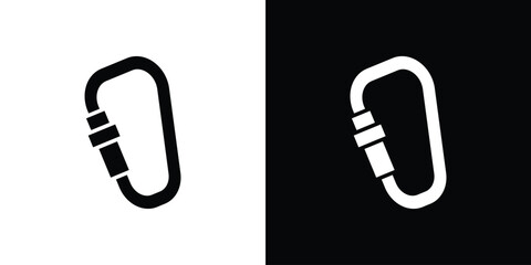 Carabiner icon, simple flat style. for ui or ux designs © ramsey
