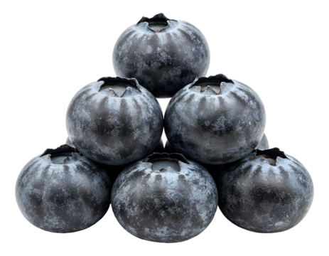 Handful of blueberries , isolated on transparent background, png
