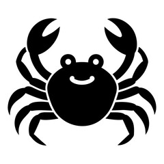 Fototapeta premium crab icon vector silhouette 