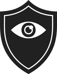Shield with eye symbol, protective emblem, guardian design, vigilant insignia, security icon