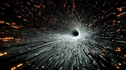 Obraz premium Abstract digital tunnel