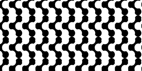 Metaballs Seamless Pattern geometric wallpaper vector design. Black elements on a white background. Abstract background color metaballs modern texture.