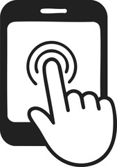 Touchscreen interaction, mobile device, digital touch, user engagement, smartphone gesture, touch sign, interaction symbol