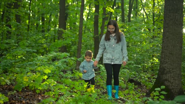 a mother and her child are enjoying a delightful