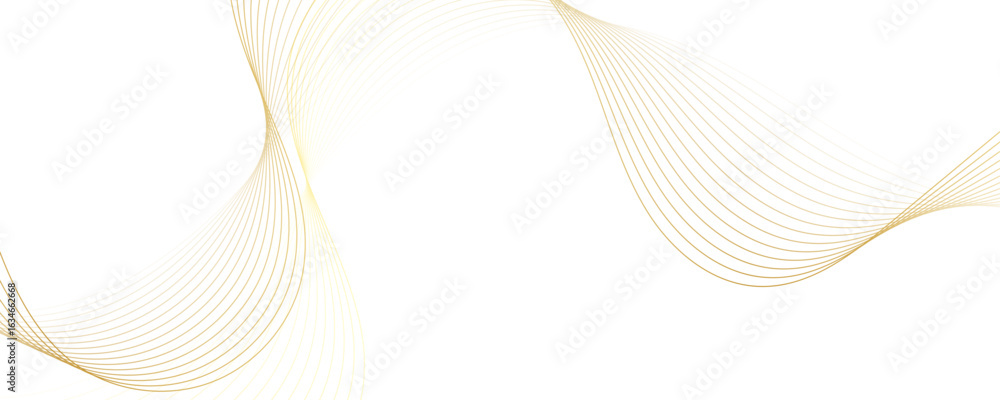 Poster abstract golden linear background. flowing particles future technology concept abstract gradient and
