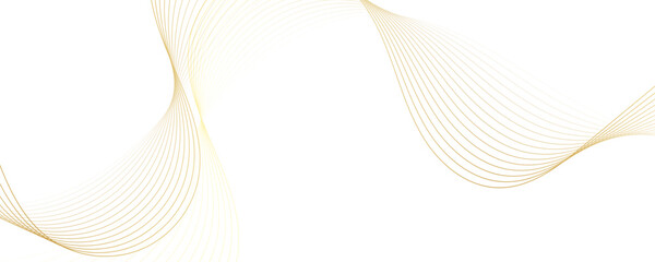 Abstract golden linear background. Flowing particles future technology concept abstract gradient and gold wave curve lines banner.