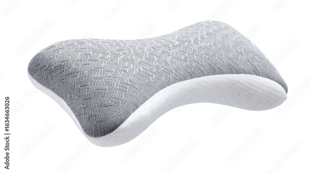 Aufkleber memory foam pillow isolated on transparent background with soft textured fabric and ergonomic shape 