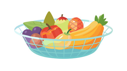 fruits and vegetables in a basket
